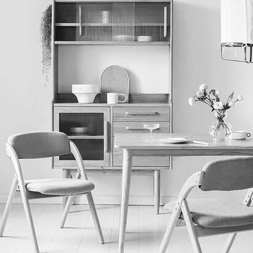 Miniatura 2 de Sillas plegables Muebles Silla de restaurante de madera Silla de escritorio para computadora para el hogar, silla de café, silla de salón fuerte de