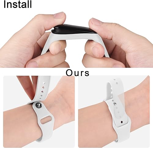 Miniatura 4 de Wanme Bandas para Amazfit Band 5 correas de repuesto para mujeres y hombres paquete de 2 correas deportivas de silicona suave compatibles con