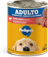 Pack de Ração Úmida Pedigree Lata Patê de Carne para Cães Adultos 280 g - 24 unidades