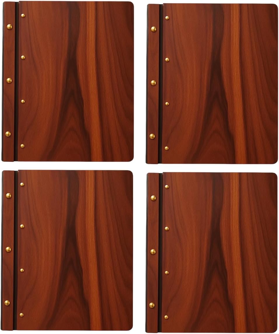 NJ Wooden Menu Folder, Wood Menu Cover, Natural Look Wood Menu Cover (4)
