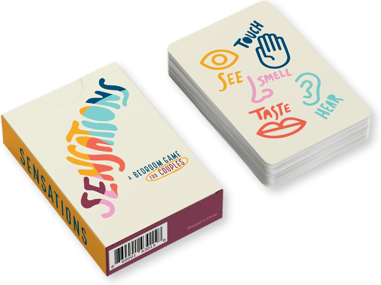 SENSATIONS Card Game for Couples - Spice It Up in the Bedroom & Adventure Through the 5 Senses - Hundreds of Romantic and Intimate Combinations - Gift for Bridal Shower, Wedding, Marriage Anniversary