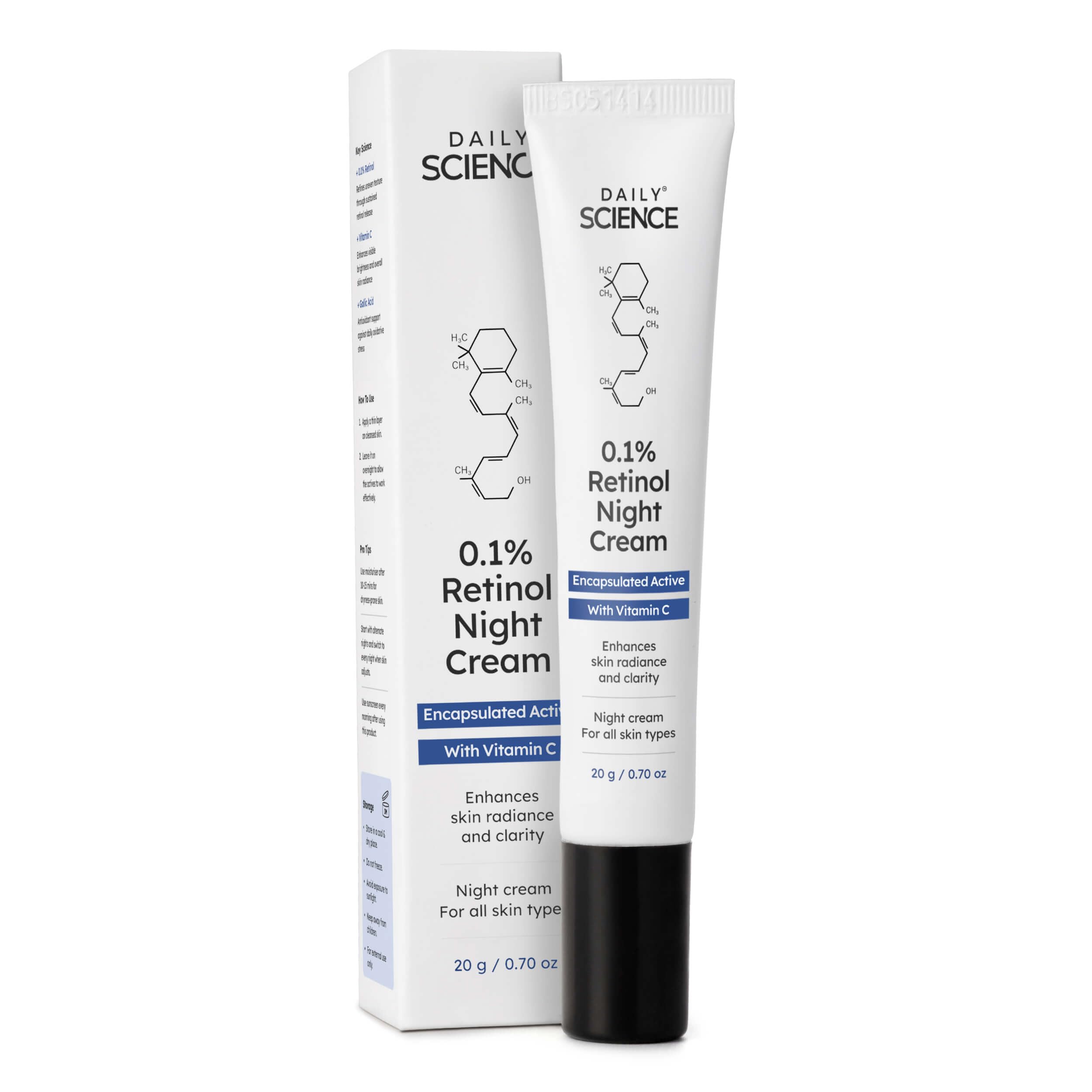 0.1% Retinol Night Cream | Liposomal Encapsulated Retinol + Vitamin C | Anti Aging Cream for Wrinkles, Fine Lines & Skin Firmness | Beginner Friendly Retinol Cream | For All Skin Types, 20 g (Pack of 1)-picture-18