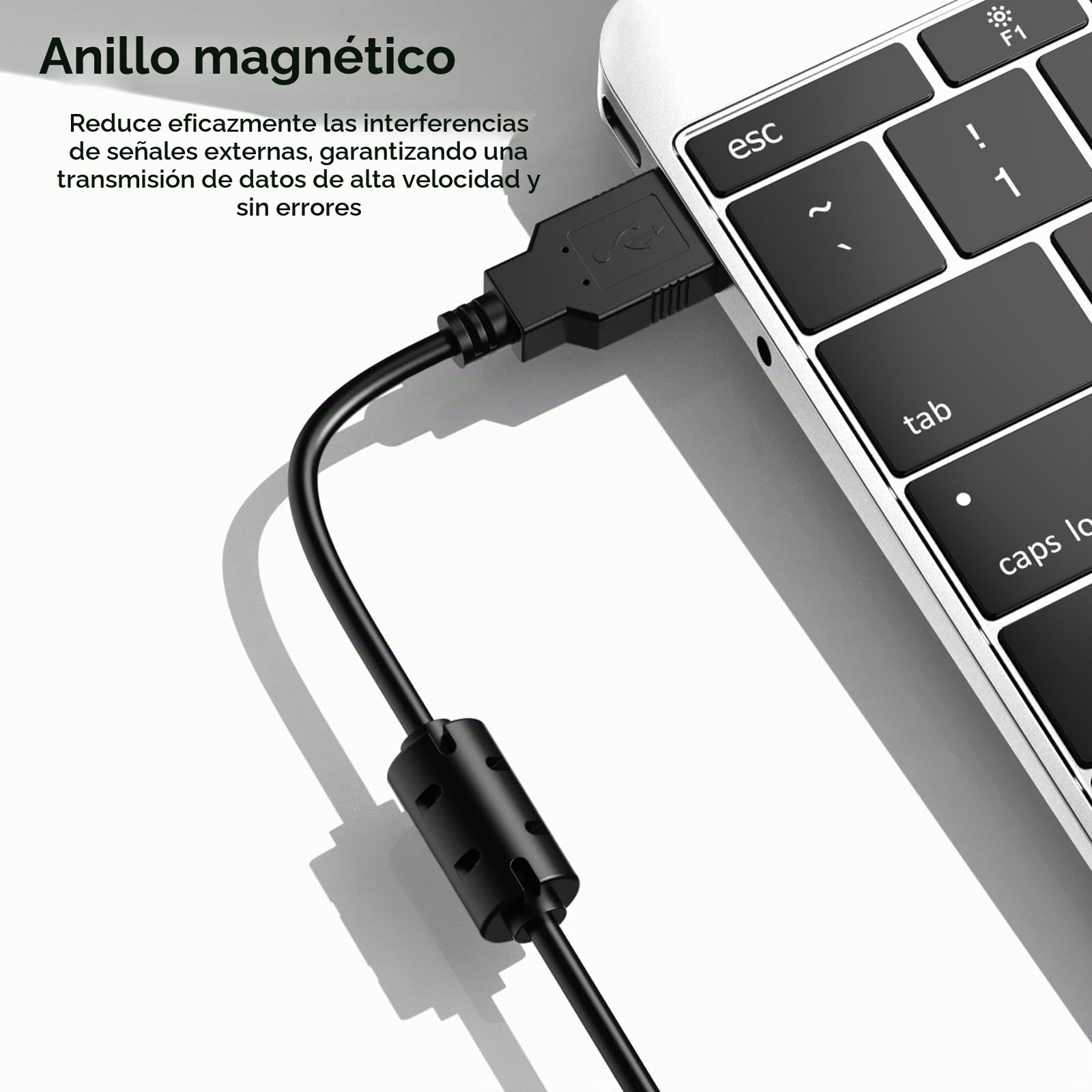 Vancle Cable USB 2.0 Impresora, Cable USB-A Macho a USB-B Macho con Conectores Dorados, para Samsung, HP, Canon, Brother, Escáner, Dell, Ricoh, Xerox, etc (1.5M)