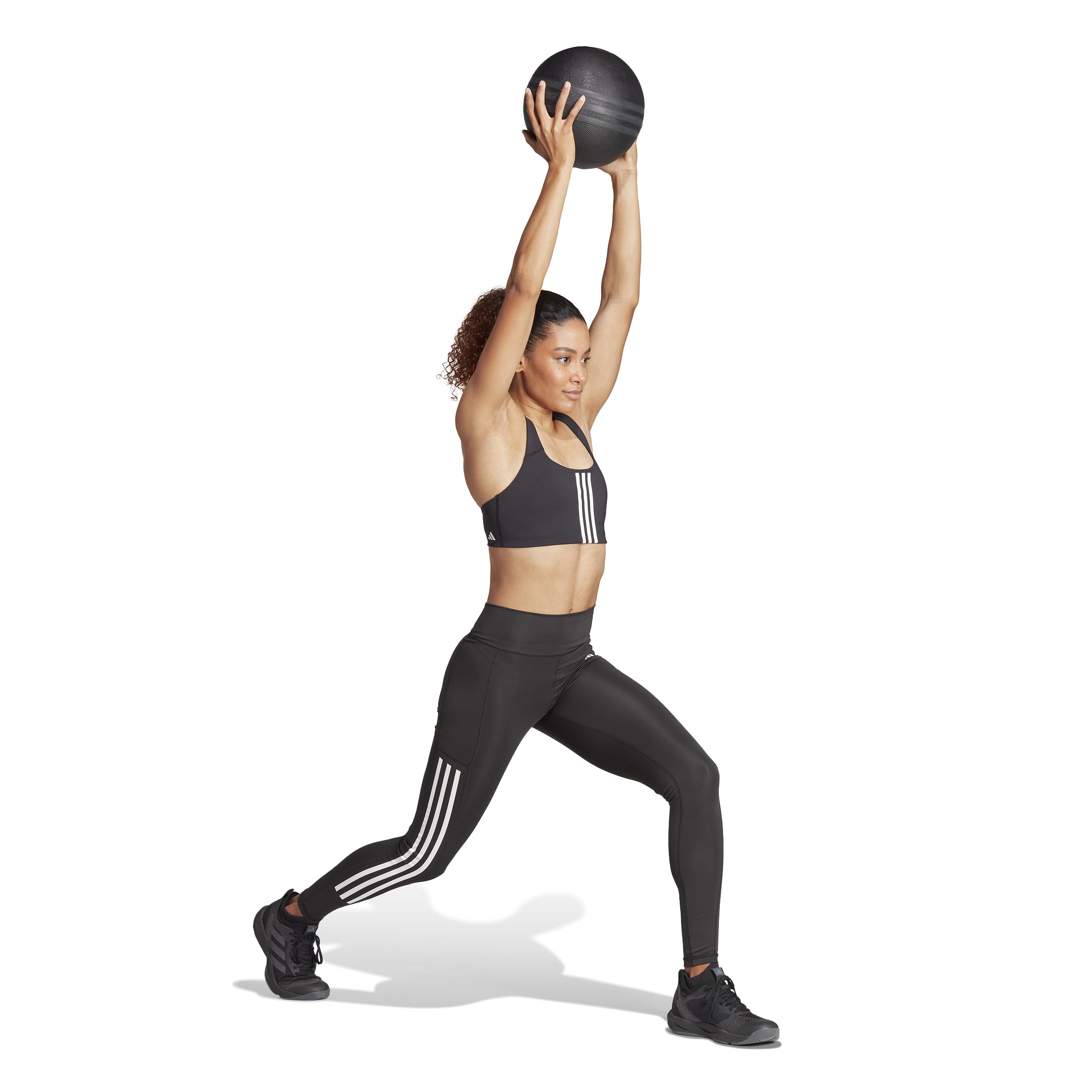 adidas - Optime 3-Stripes Full Length Leggings, Calzamaglia Donna