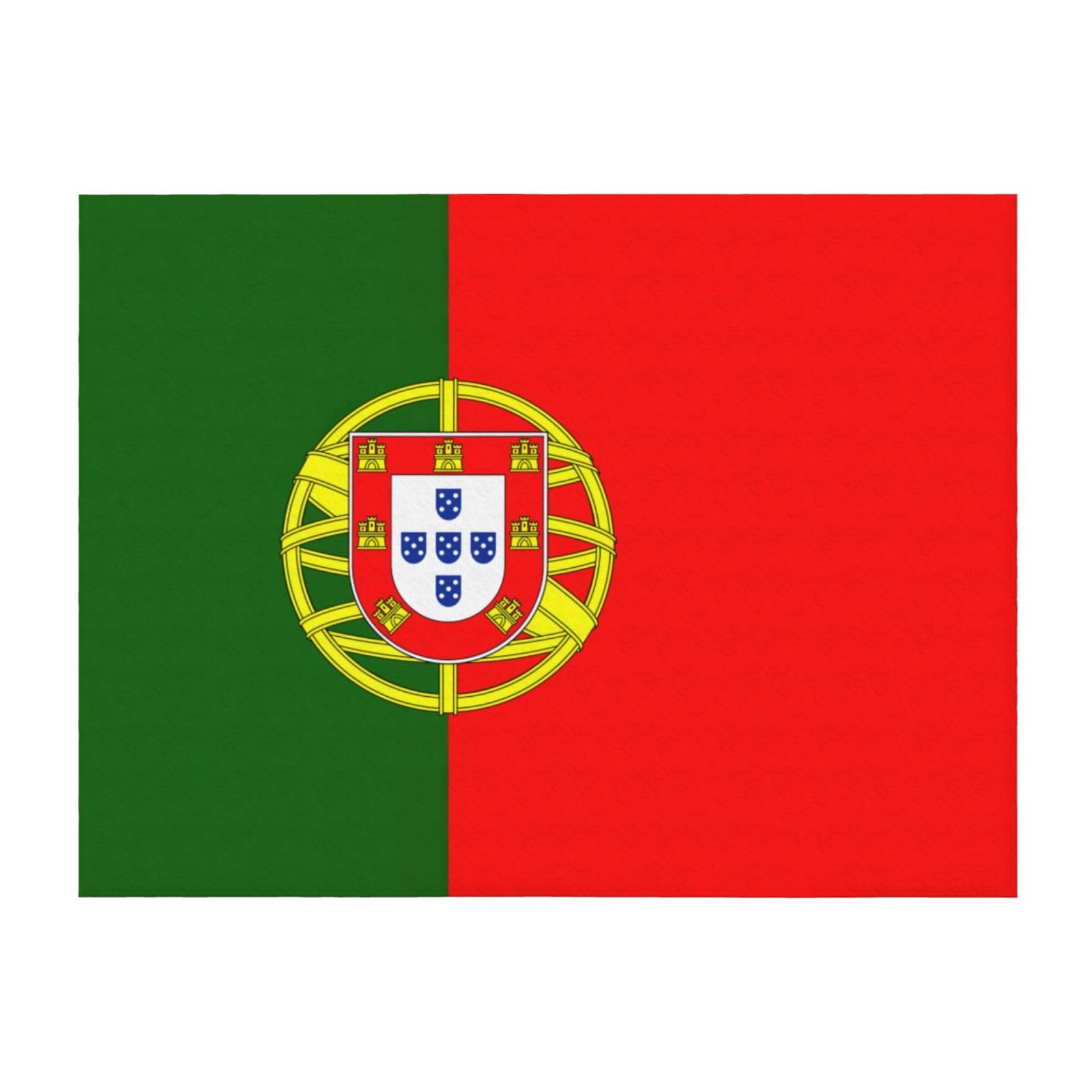 Couverture légère drapeau portugais anti-froid pour canapé et lit