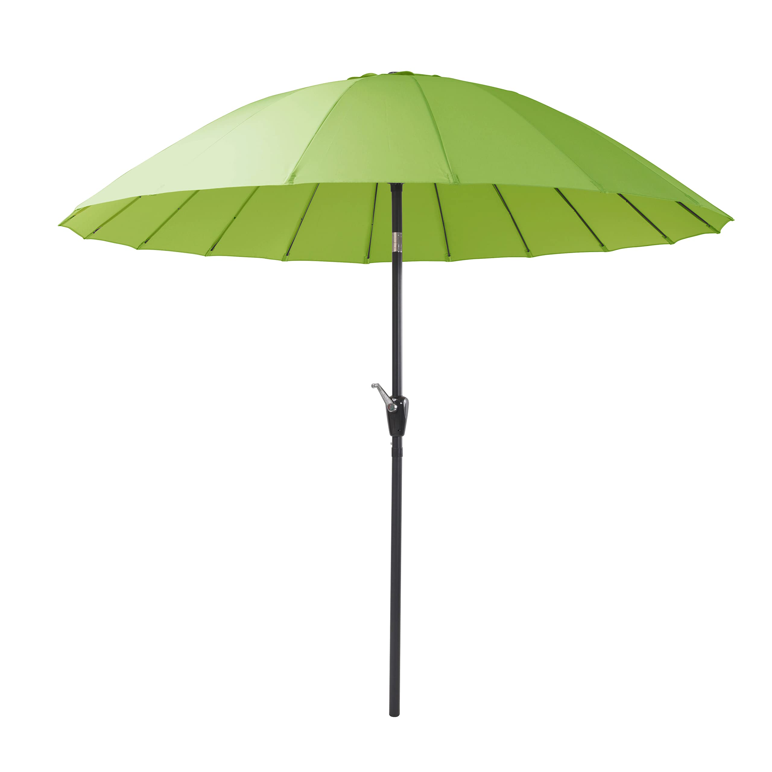Brigros Estosa - ombrellone da giardino Atlanta 240 cm x 236 h palo in alluminio 18 stecche in fibra di vetro 6 mm telo in poliestere 180 gr con camino antivento