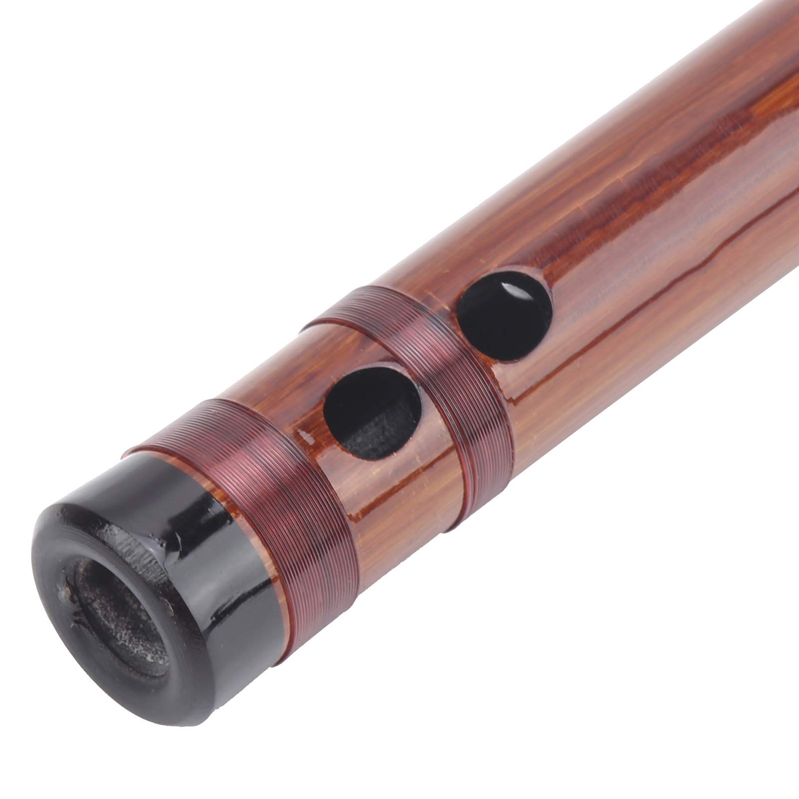 Instrument Dizi, sans fissures Ensemble de flûte en bambou à clé C brillant droit avec boîte à flûte à nœud chinois pour la performance pour l'examen de qualité pour les débutants