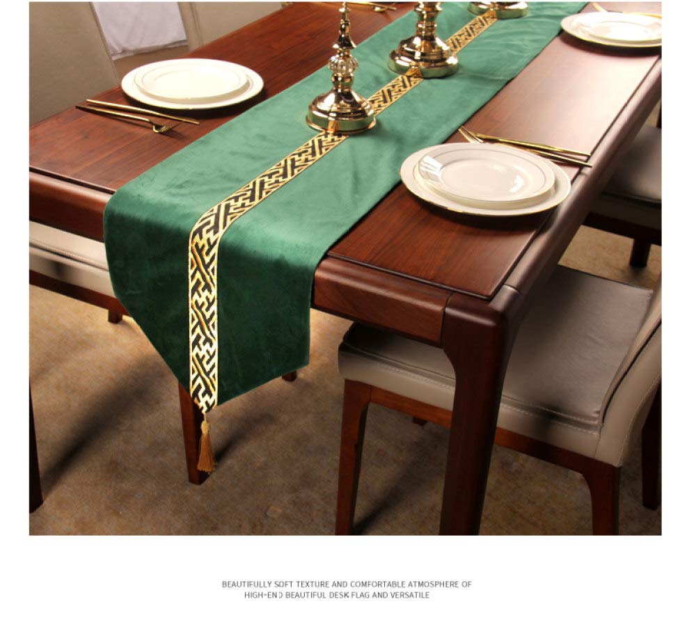 Tischläufer Mit Stickerei & Perlenquasten, 250 Cm – Weihnachtliche Deko Für Esstisch & Couchtisch