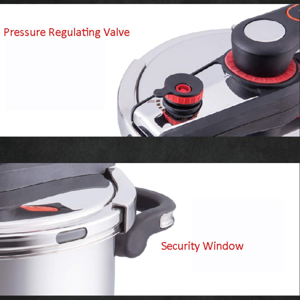 Pressure Cookers Pressure Cooker 304 Stainless Steel Household Gas Induction Cooker Pressure Cooker Caliber 22cm, 6 Liters And 8 Liters Kitchen Cookware Pressure Cookers (Size : 8L)