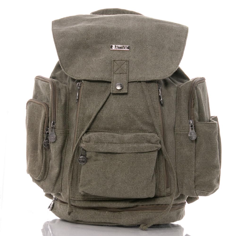 Sativa The Multi Pocket KnapSack Bags-Khaki