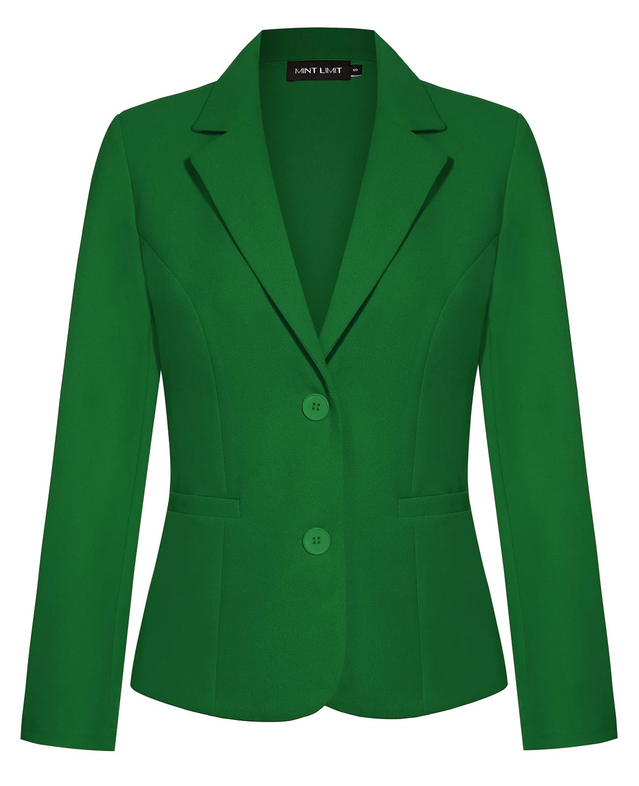 MINTLIMIT Womens Button Front Blazers Long Sleeve Lapel Stretch Casual Office Work Business Blazer Suit Jacket with Pockets