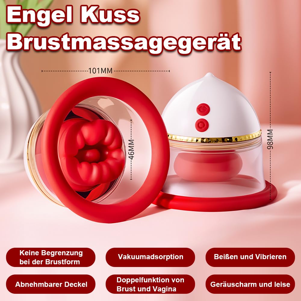 Neu Elektrische Zunge Lecken Nippel Vibratoren APP Control Brust Massagegerat mit 9 Biss-Vibrationsmodus SM Klitoris Stimulator G-punkt Stimulation Saugen Masturbation Sex Spielzeuge Für frauen Männer