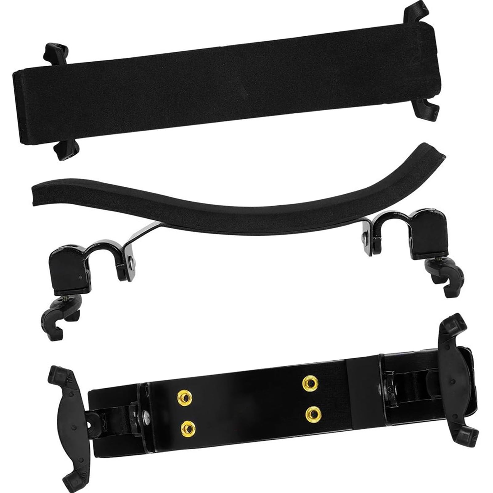 Hombreras Para Violín Reposamanos para violín Almohadilla de violín de mentonera ajustable piezas acolchadas 4/4 accesorios(Black)