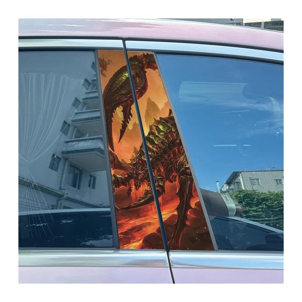 Body Parts 2pcs Car Center Pillar Sticker Creative Scorpion Auto B-Pillar Waterproof Protective Film(M)