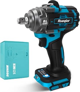 1/2 inch Cordless Impact Wrench Compatible with Makita 18V Battery, Impact Wrench 660FT-LBS(900N.m) Brushless Electric Impact, with 4 Modes Power Impact Driver for Car, Truck, Mower (Bare Tool)