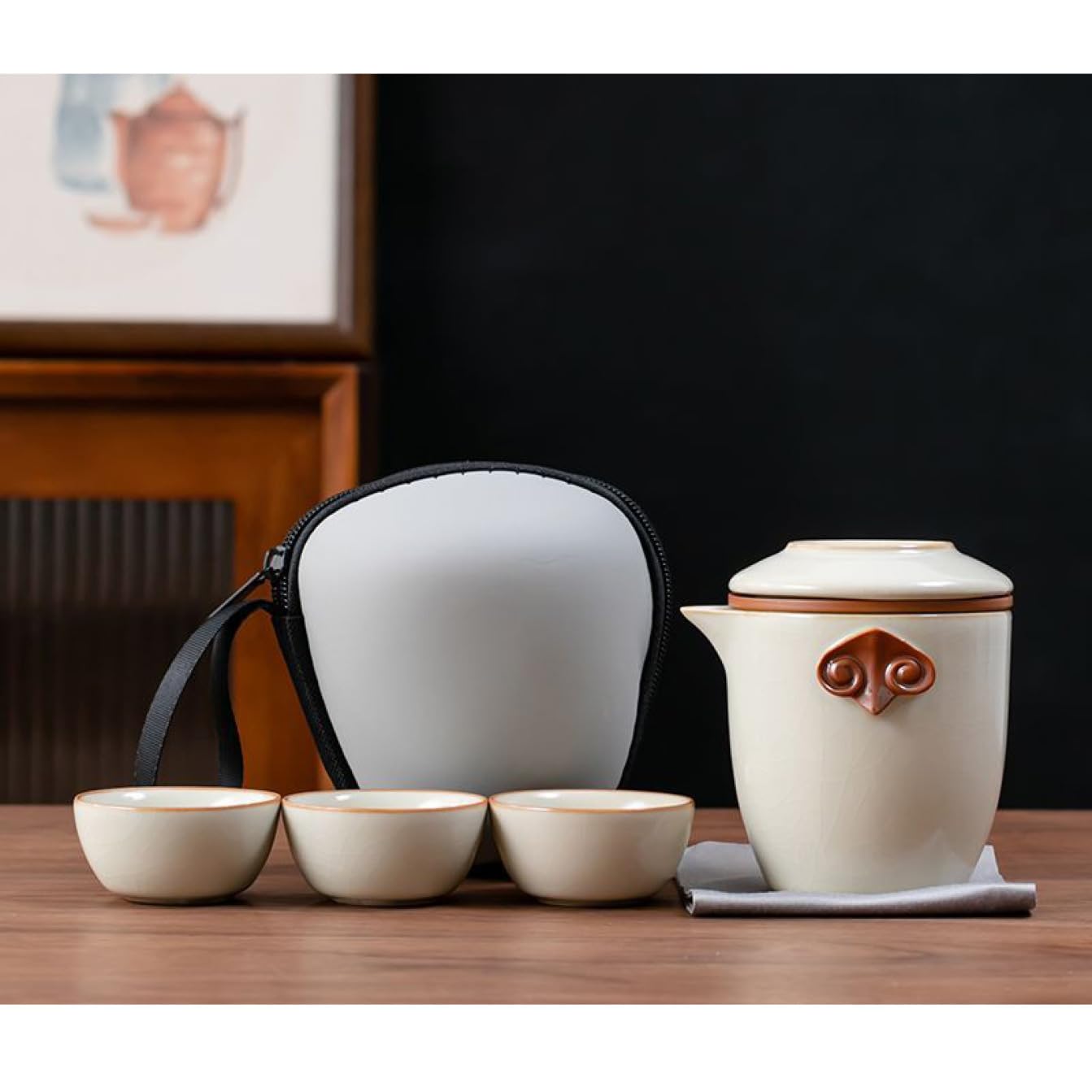 Amazon｜[ZS2L7] ティーセット 急須 中国茶器セット 陶器 茶具 茶器