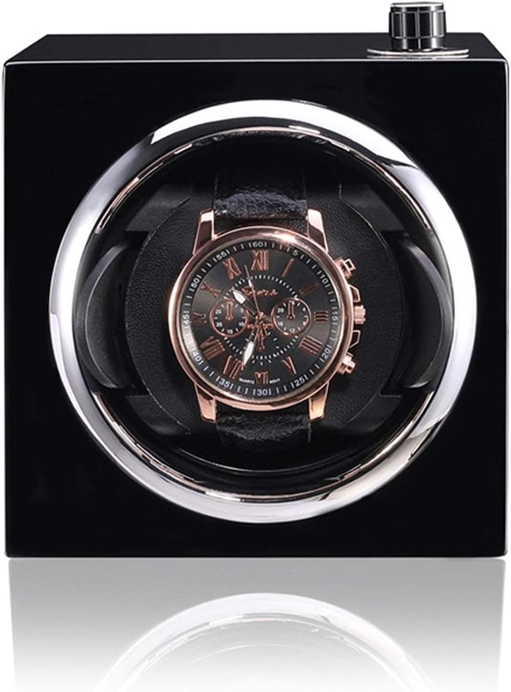 FENOKD Watch Winder Classic Automatic Mechanical Watch Motor Shaker Red Orange Black Mini Single Watch Winding Device Watch