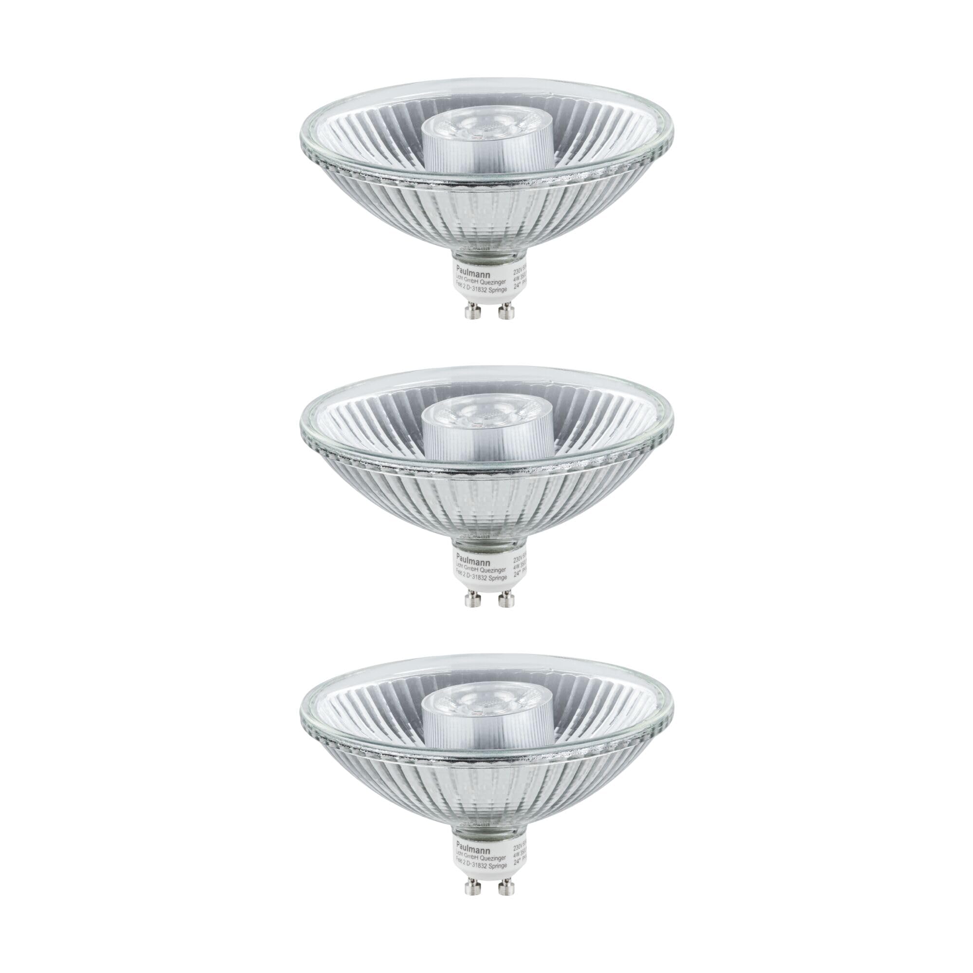Paulmann 5229 Set Standard 230V LED Reflektor QPAR111 GU10 3x425lm 3x6,5W 2700K dimmbar Silber