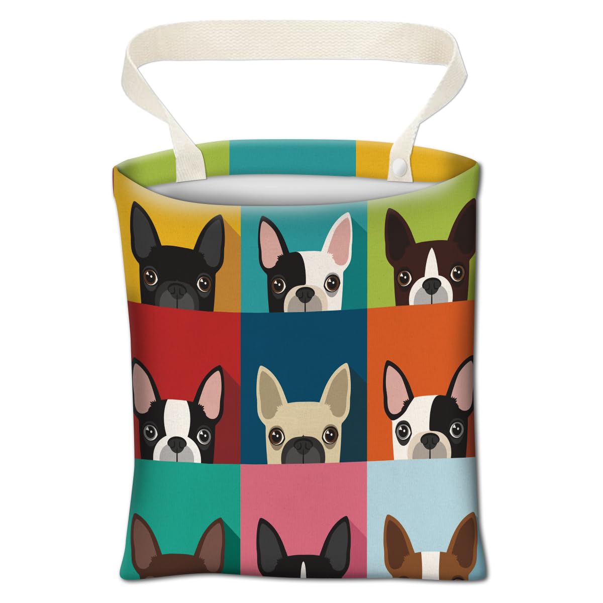 ABUIFDK Car Trash Can, Cute Car Trash Bag, Hanging Car Organizer and Storage Bag, Trash Bin for Car Accessories, Vehicle, Travelling, Camping Cute