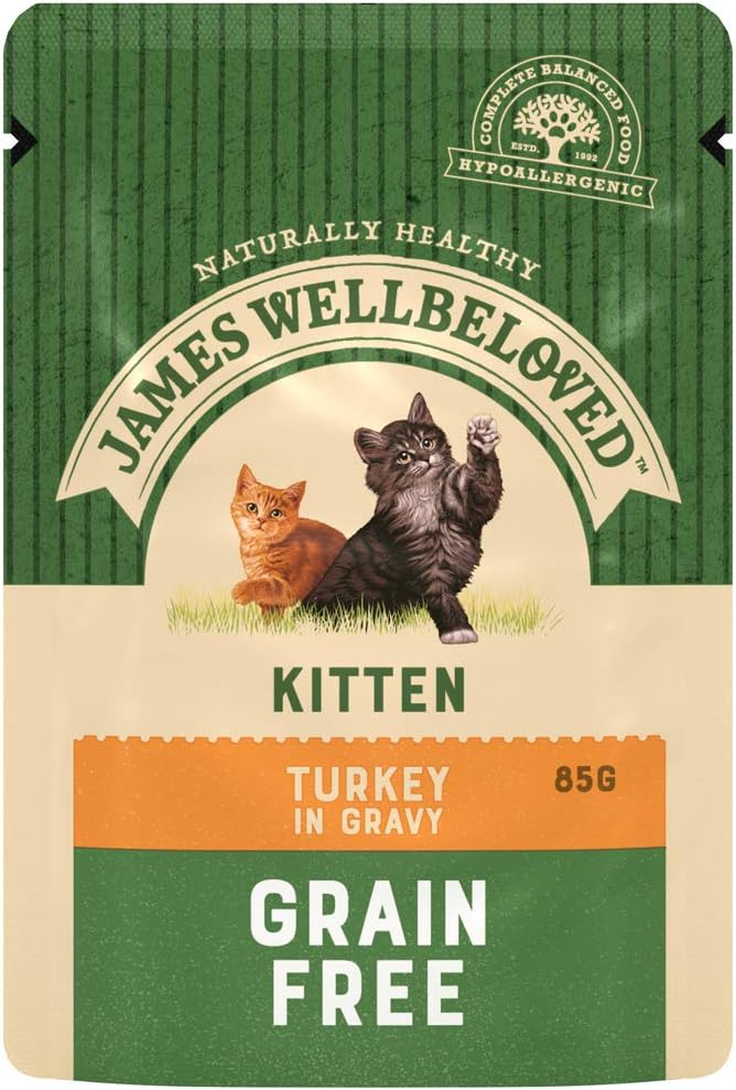 James Wellbeloved Kitten GrainFree Turkey in Gravy 12 Pouches