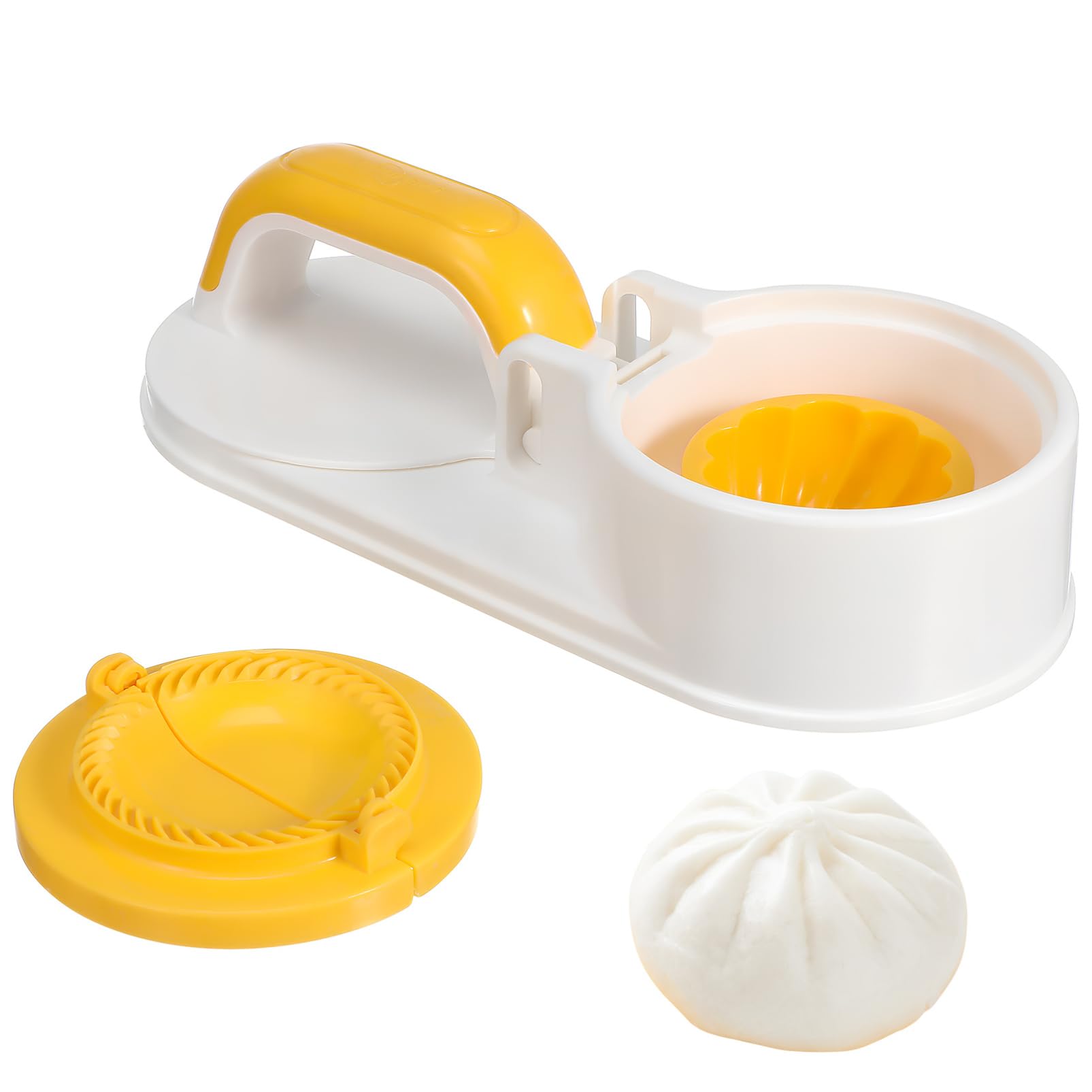 iplusmile 3 In 1 Dumpling Maker Press, Kitchen Dough Presser Dumpling Skin Wrapper Bao Bun Mold Making Tool for Ravioli, Pierogi, Hand Pie