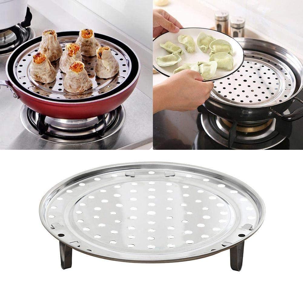 5 Größen Stahl Dampfgarer Rack Einsatz Stock Topf Dampfständer Werkzeug Z8K1 Werkzeuge Kochgeschirr Tablett 3-teilig Stahl Brötchen Draht Gemüse Töpfe Racks Dampfgarer, Instant Rack Tray Egg Insert