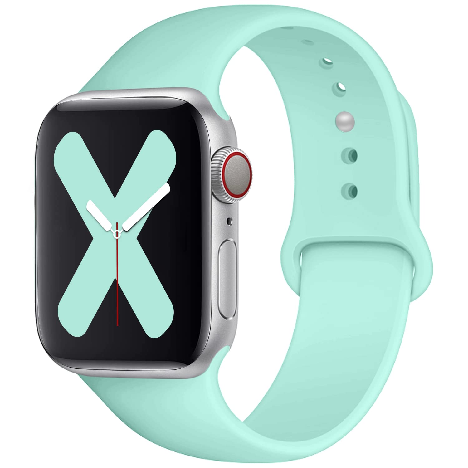 Saucyi Compatible with Apple Watch Band 41mm 40mm 38mm 49mm 45mm 44mm 42mm,Soft Silicone Sport Band Replacement Strap with Classic Clasp for iWatch Series 8 7 6 5 4 3 2 1 SE