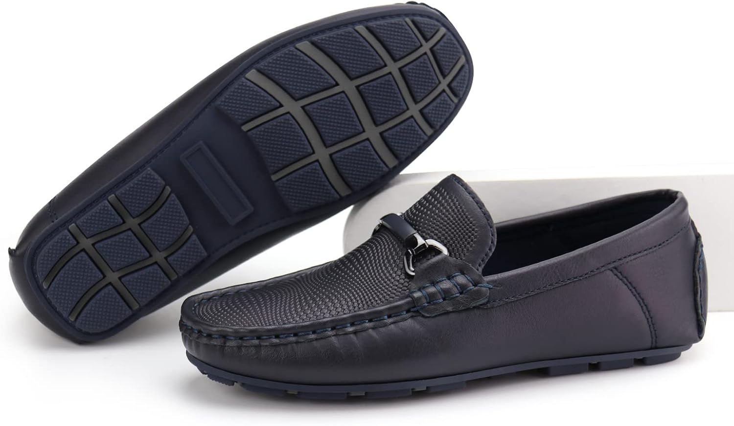 JABASIC Kids Penny Loafer Casual Slip-On Moccasin Flats Boys Dress Shoes - Image 4