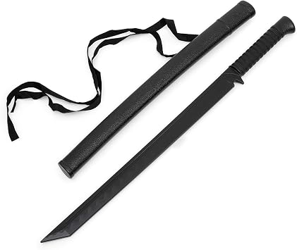 Martial Arts Black Polypropylene Full Contact Ninja Gatana Sword with Scabbard