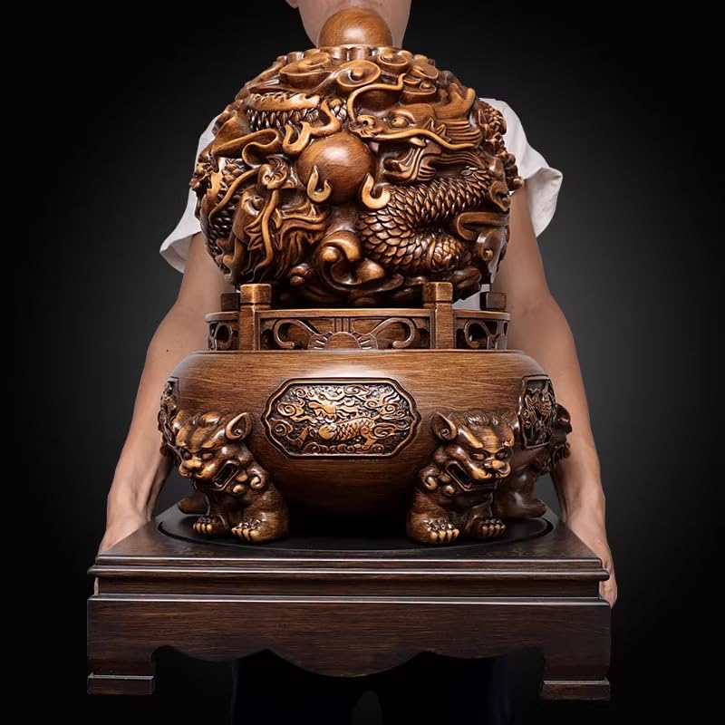 Decoración del hogar 2024 Estatua de dragón de Feng Shui Chino Escultura Figuras Feng Shui Escritorio de Oficina Regalos de Buena Suerte, Mesa de Oficina (ornamentación d