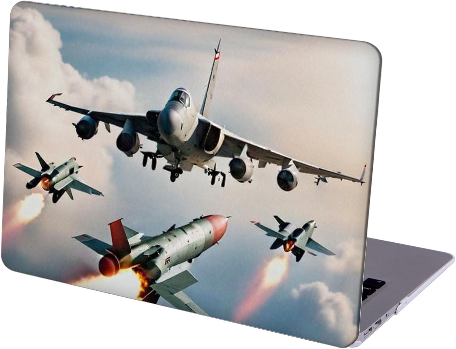 Compatible with MacBook Neo 13-inch, Hard Shell Case with Keyboard Cover and Screen Protector (A3404 A18 Pro chip, 2026 Release) - Fighter Jet MC21324