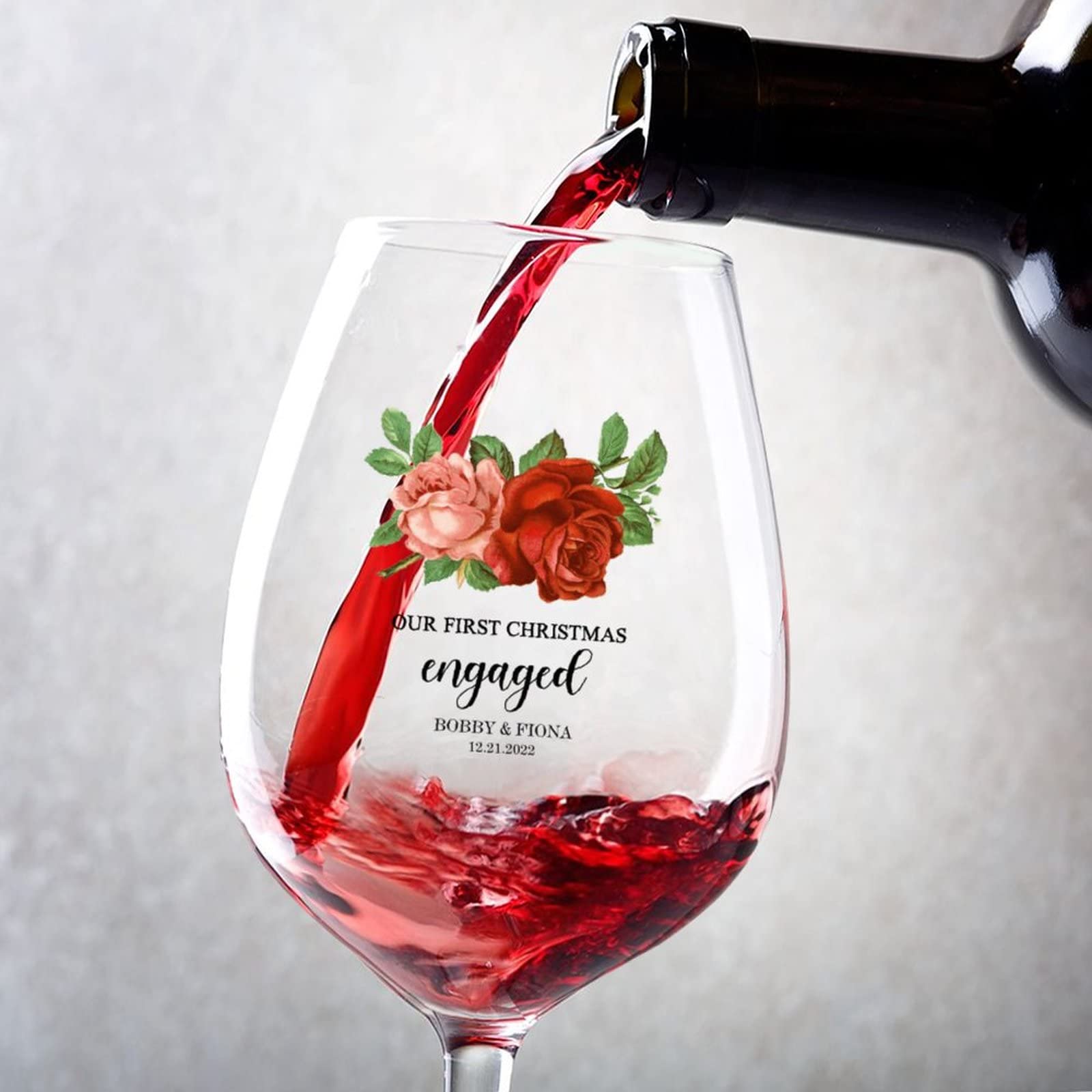 Verres à vin rouge lot de 2 pour illuminer vos tables de Noël festives