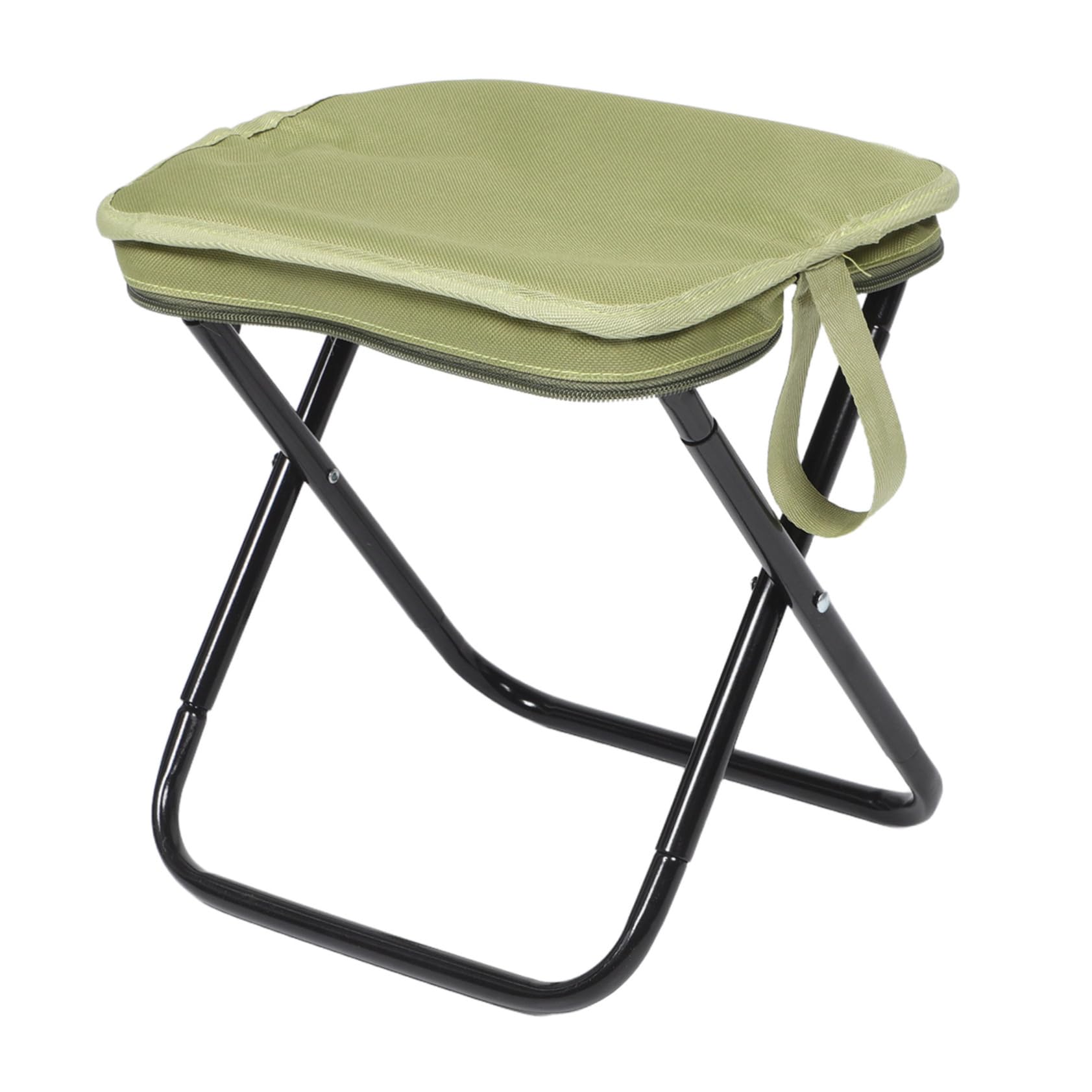 WHAMVOX Compact Folding Stool with Carry Bag Lightweight Carbon Steel and Oxford Fabric Mini Chair for Outdoor Camping Fishing Hiking and Travel Use Versatile Portable Design