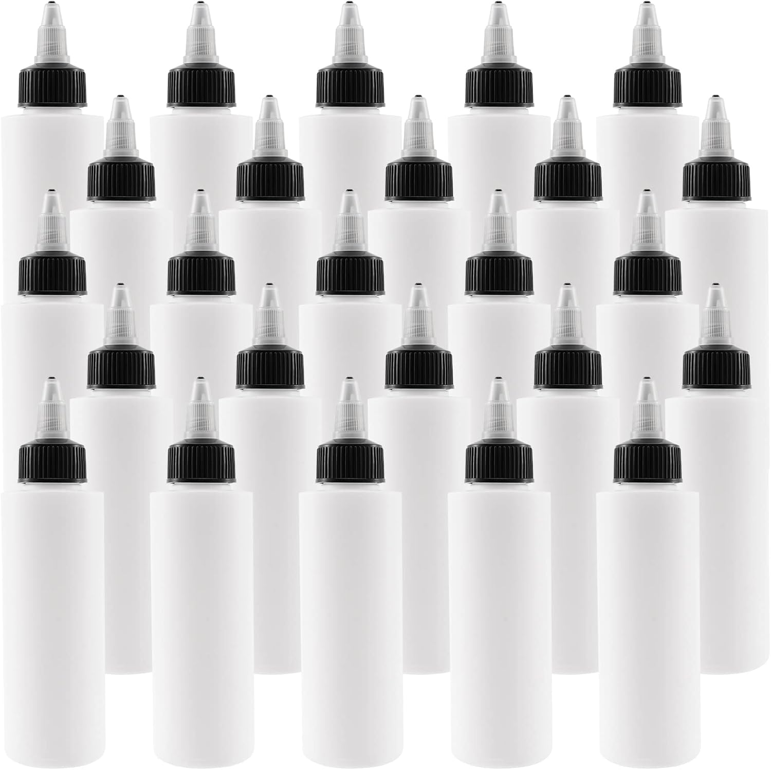 HEIHAK 20 Pack 200ml Plastic Squeeze Bottles, Empty Dispensing Bottles