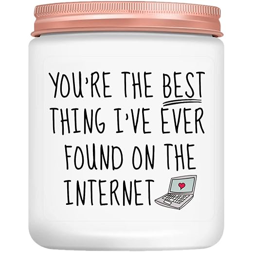 Gifts for Women Men, Funny Anniversary Romantic Gift for Her Him, Birthday Christmas Valentine's Day Gifts for Girlfriend Wife Boyfriend Husband BFF Friend, Best Online Dating Present, Scented Candle