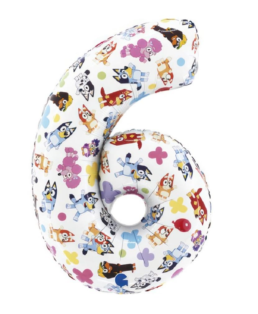 Bluey 26" Number 6 Balloon