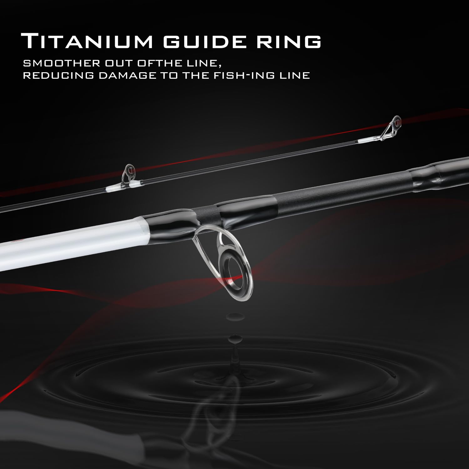 Sougayilang Spinning Reel and 2-Piece Fishing Rod Combo, Durable Graphite & Fiberglass Rod, Split-Grip Cork Handle,Right/Left Handle Position