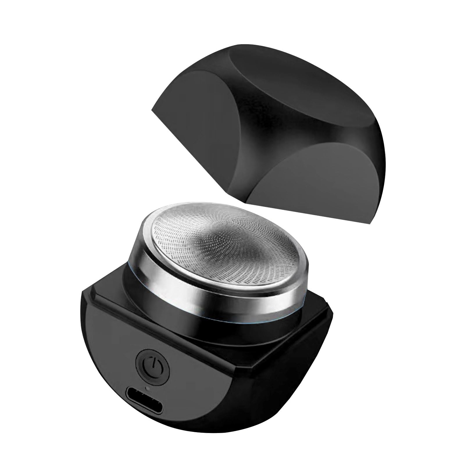 Mini Afeitadora Eléctrica Portátil para Hombre - Húmeda/Seca, Ideal para Casa, Coche y Oficina, Carga Rápida Tipo C - Negra