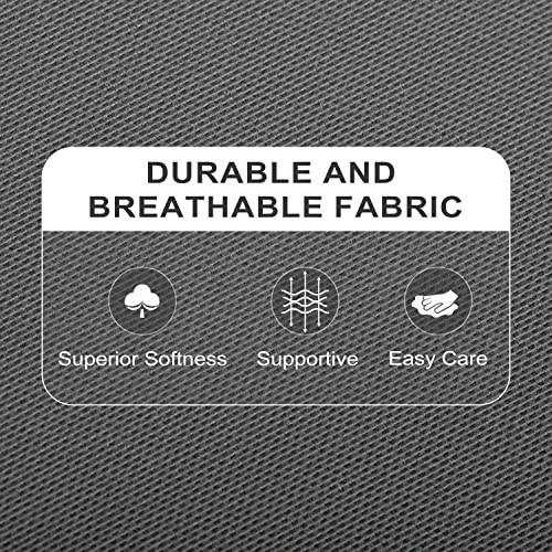 Basic Beyond Outdoor Chair Cushions For Patio Furniture - Round Corner Outdoor Chair Cushions Set Of 4, Waterproof Seat Cushions With Ties, 17"X16"X2", Grey #TOP6