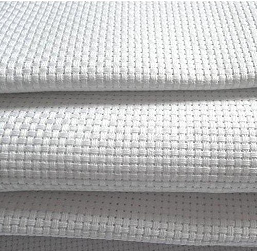 Tessuto bianco Aida 14 count in 100% cotone a