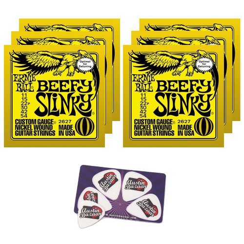 (Beefy Slinky 6�p�b�N)- Ernie Ball 2627 Beefy Slinky String Set (11-54) �h���b�v�`���[�j���O�G���L�M�^�[�� - �s�b�N�t��6�p�b�N
