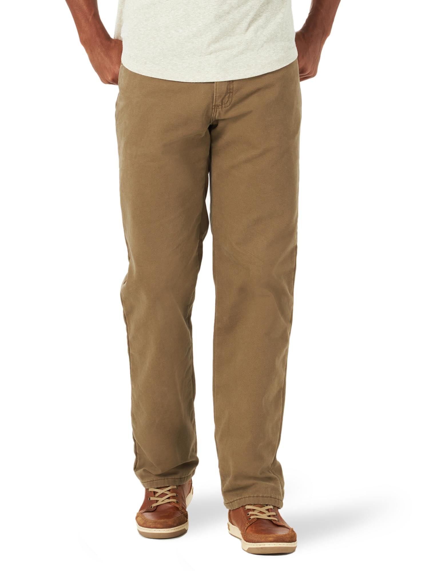Lee Men's Teak - Flannel Lined Fleece Relaxed Fit Straight Leg Jeans, Teak-Flannel Lined, 31W X 32L