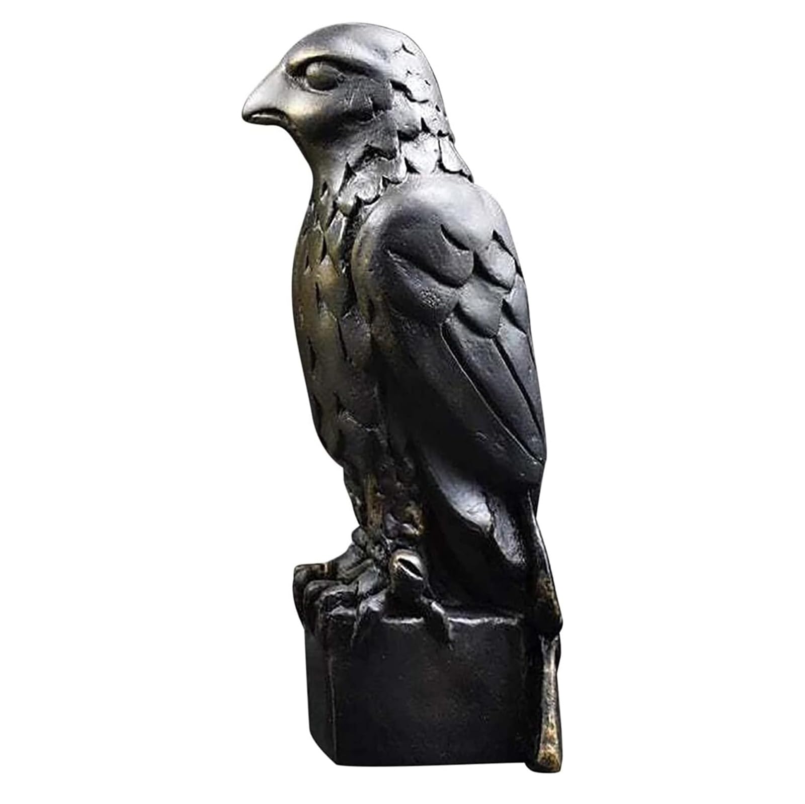 BURLOE Black, Maltese Falcon Statue with Secret Compartment, Handmade Resin Sculpture for Home Decoration Personalize Figurine Office Bookshelf Desktop