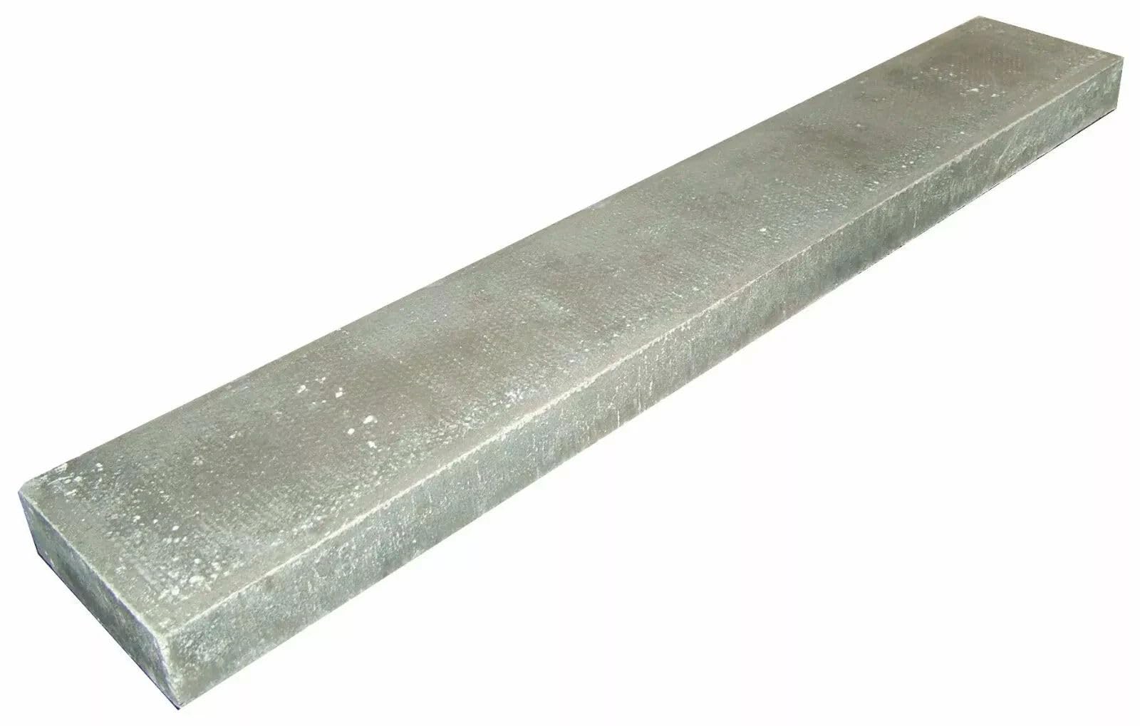 25x Concrete Flat Top Path Edging 150x915x50mm Hydraulically Pressed Grey