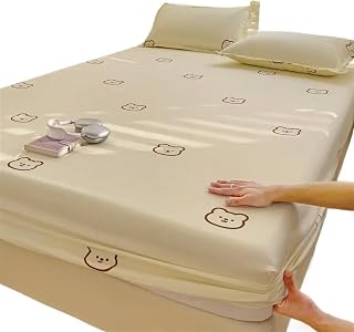 King Queen Size madrasspåslakan med elastiskt band, lakan, 150/180 (2,180 x 200 x 25 cm)