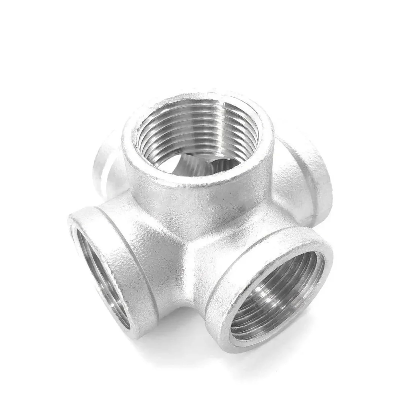 1/4" 3/8" 1/2" 3/4" 1" 1-1/4" 1-1/2" 2" BSPT Femmina 3 4 5 Vie Angolo Croce Raccordo for Tubo in Acciaio Inox 304 Connettore Acqua(5 Ways,1-1l4 BSP)