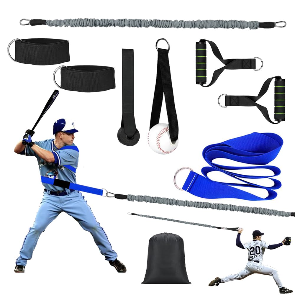Davllin Core & Hip Belt Resistance Band for Baseball & Softball Training | Baseball Batting & Hitting Trainer | Complete Resistance Training Aid for Arm Strength & Swing Flexibility