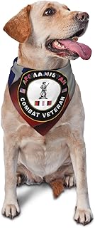 United States Army National Guard Afghanistan Combat Veteran Triangle Dog Bandana Scarf Accessories for Pet Bibs