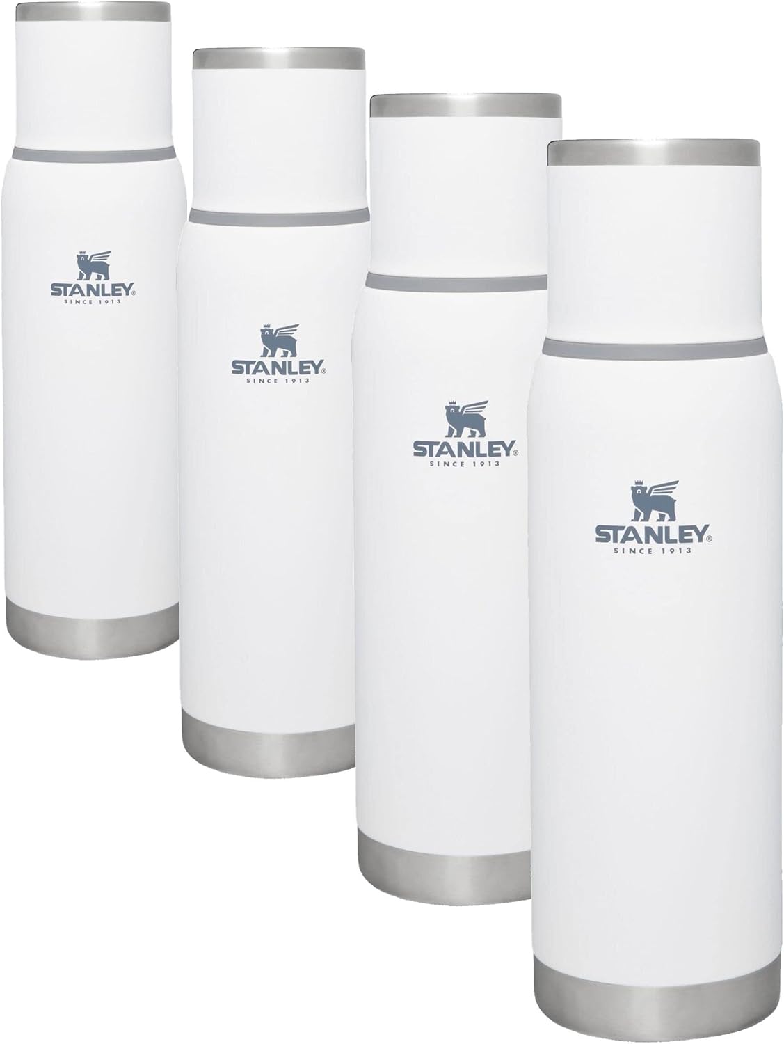 Stanley Adventure-To-Go Vacuum Bottle 1.4 qt Wide Mouth with Leakproof Cup Lid Keep Drinks Hot or Cold Packable for Travel Insulated Stainless Steel Thermal Bottle BPA-Free Hammertone Green