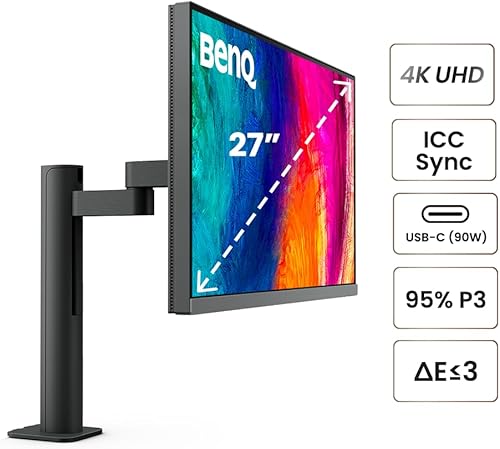 Miniatura 5 de BenQ PD2706UA Ergo Arm Mac Ready 27" 4K UHD, 95% P3, 99% Rec.709 y sRGB, IPS, Brazo Ergo integrado, ICCSync, Uniformidad, Delta E3, Calibrado de